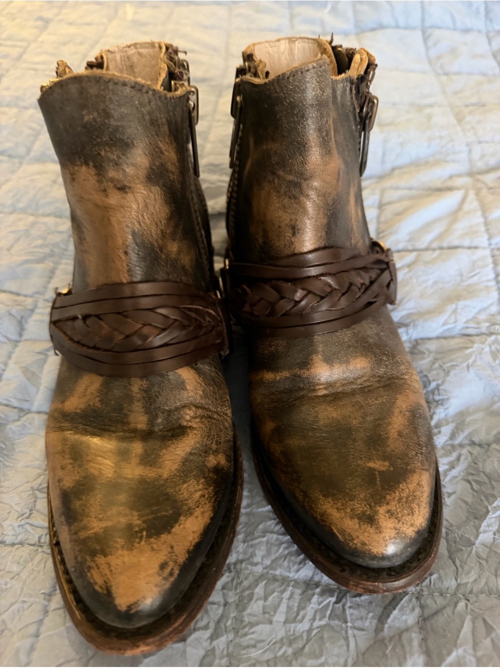 Freebird by Steven Distressed Clash Booties Women’s Size 8